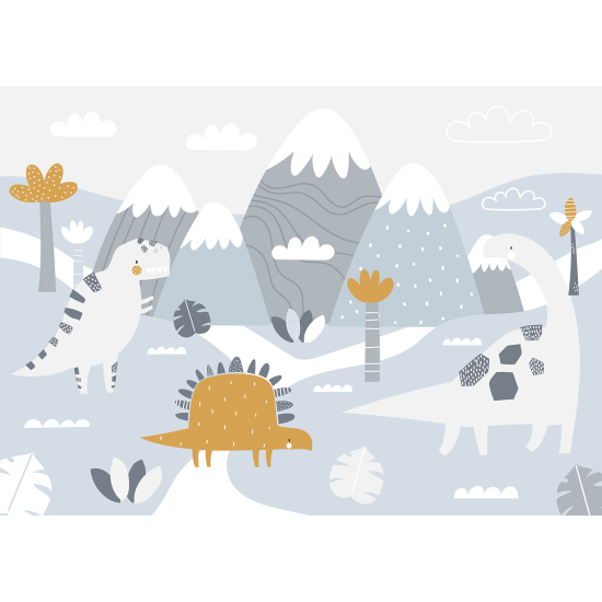Papel pintado panorámico para niños - Infantil - Dinosaurios
