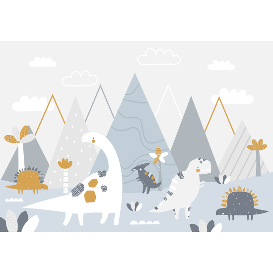 Papel pintado panorámico para niños - Infantil - Dinosaurios