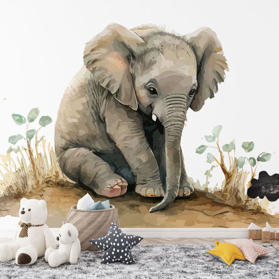 Papel pintado panorámico para niños - Infantil - Elefante