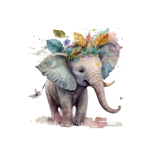Papel pintado panorámico para niños - Infantil - Elefante