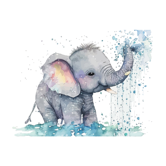 Papel pintado panorámico para niños - Infantil - Elefante