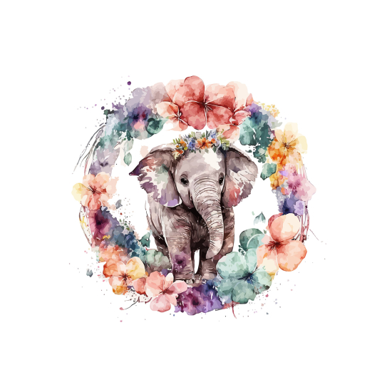 Papel pintado panorámico para niños - Infantil - Elefante