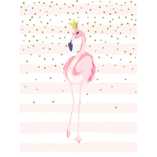 Papel pintado panorámico para niños - Infantil - Flamenco rosa