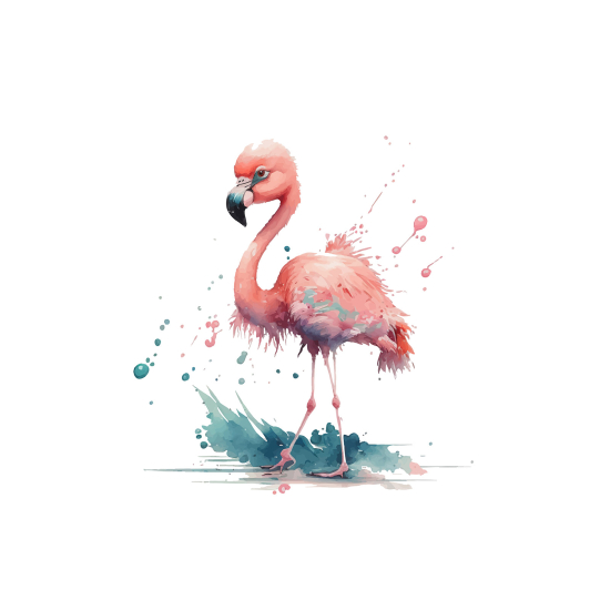 Papel pintado panorámico para niños - Infantil - Flamenco Rosa