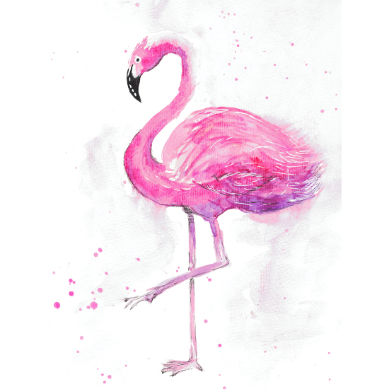 Papel pintado panorámico para niños - Infantil - Flamenco Rosa