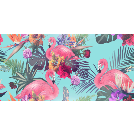 Papel pintado panorámico para niños - Infantil - Flamencos Rosados