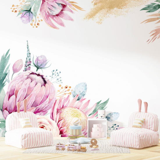 Papel pintado panorámico para niños - Infantil - Flores