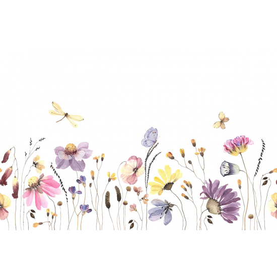 Papel pintado panorámico para niños - Infantil - Flores