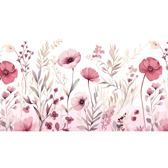 Papel pintado panorámico para niños - Infantil - Flores