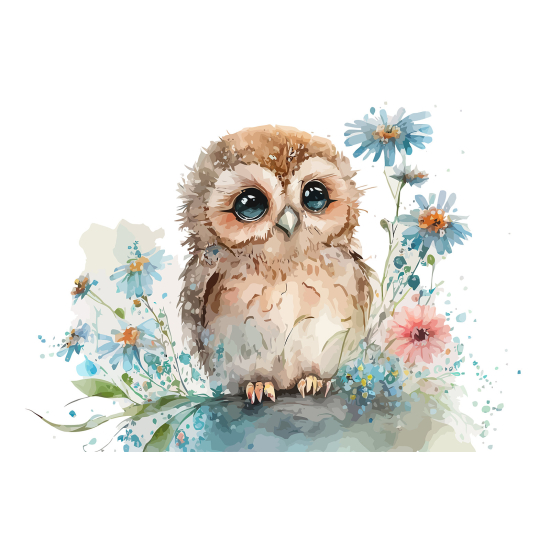Papel pintado panorámico para niños - Infantil - Flores bonitas
