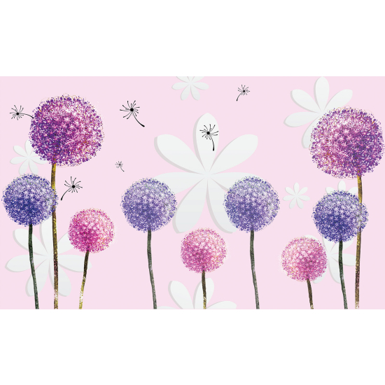 Papel pintado panorámico para niños - Infantil - Flores de diente de león
