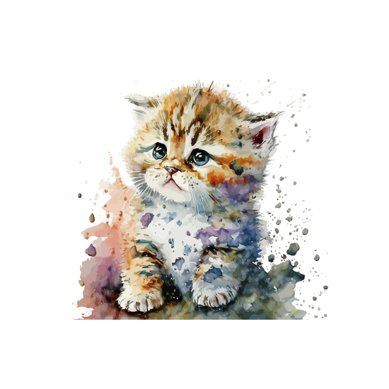 Papel pintado panorámico para niños - Infantil - Gatito
