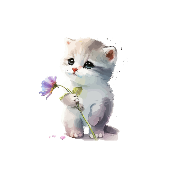 Papel pintado panorámico para niños - Infantil - Gatito