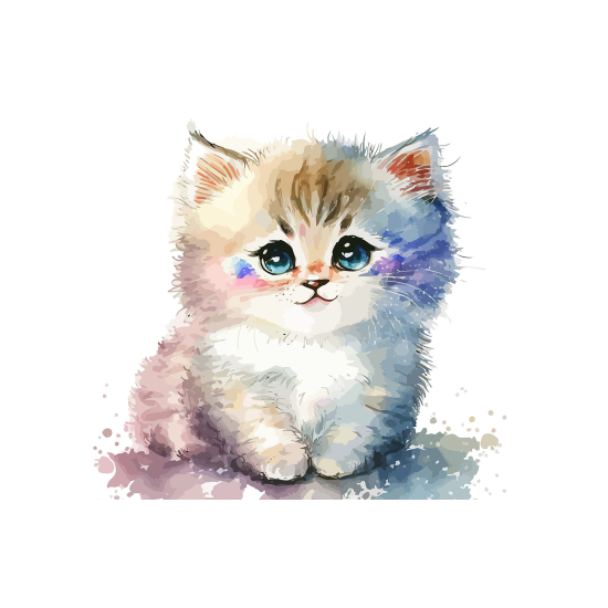 Papel pintado panorámico para niños - Infantil - Gatito
