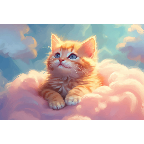 Papel pintado panorámico para niños - Infantil - Gatito