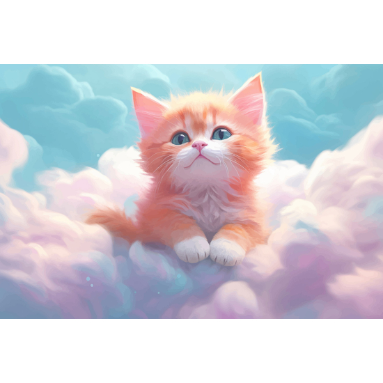 Papel pintado panorámico para niños - Infantil - Gatito