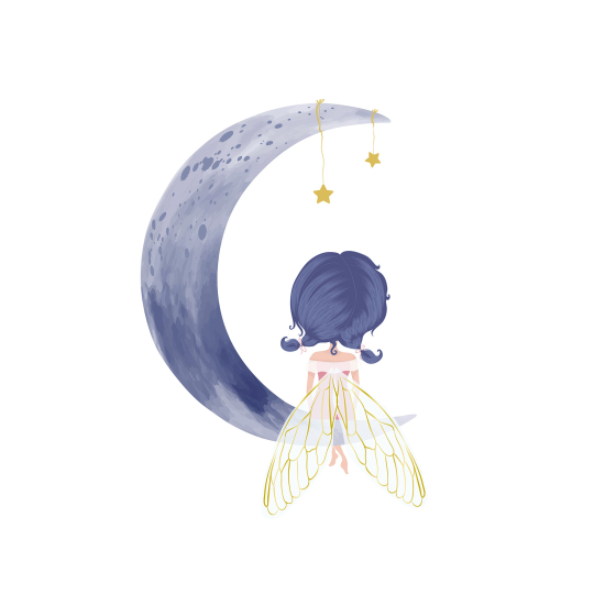 Papel pintado panorámico para niños - Infantil - Hada Luna