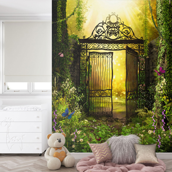 Papel pintado panorámico para niños - Infantil - Jardín encantado