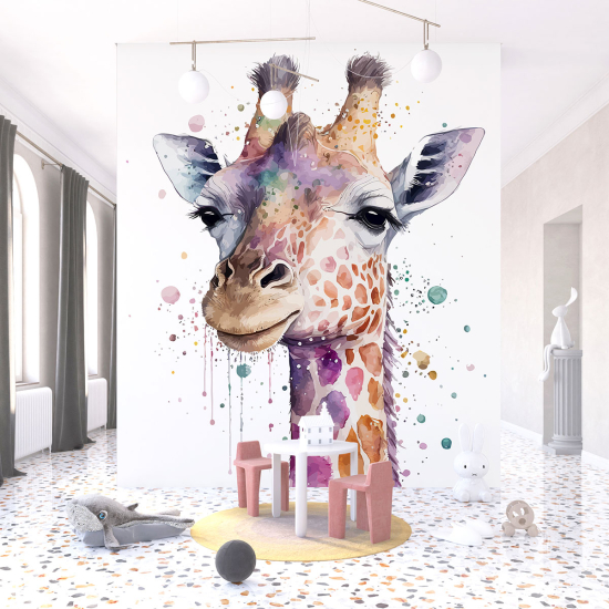 Papel pintado panorámico para niños - Infantil - Jirafa