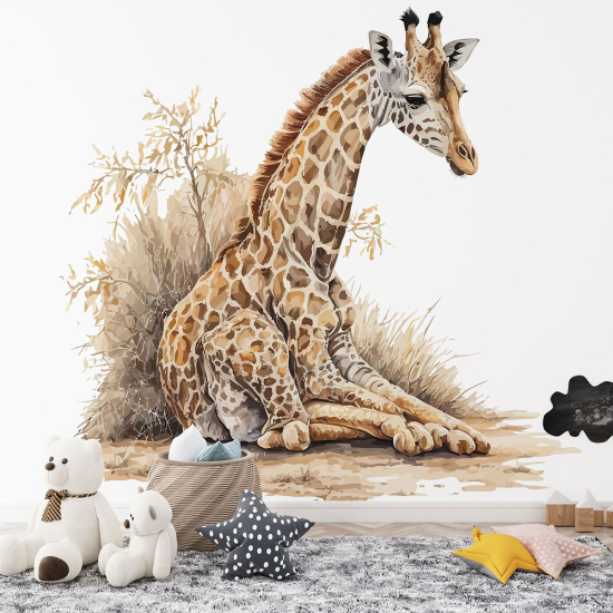 Papel pintado panorámico para niños - Infantil - Jirafa