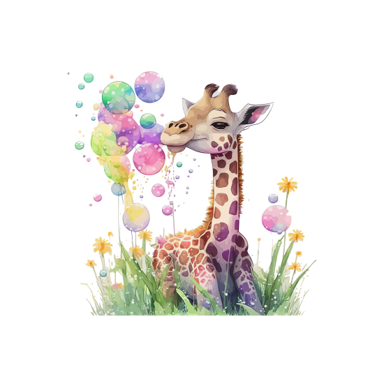 Papel pintado panorámico para niños - Infantil - Jirafa