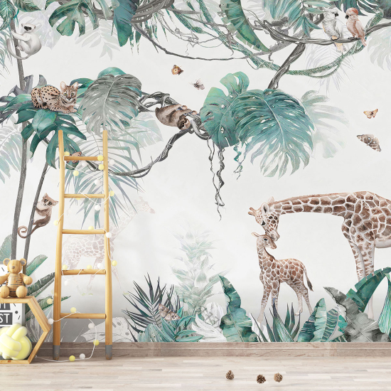 Papel pintado panorámico para niños - Infantil - Jirafas