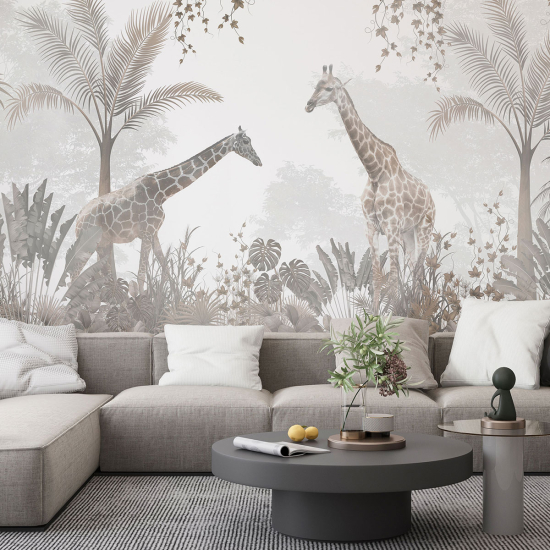Papel pintado panorámico para niños - Infantil - Jirafas
