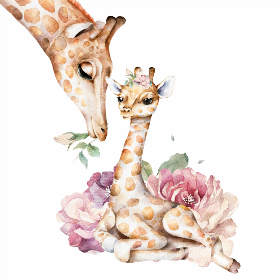 Papel pintado panorámico para niños - Infantil - Jirafas