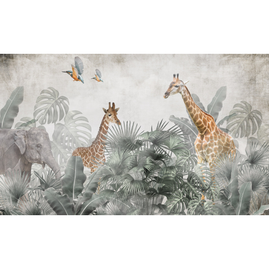 Papel pintado panorámico para niños - Infantil - Jirafas