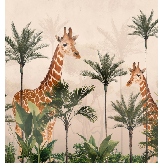Papel pintado panorámico para niños - Infantil - Jirafas