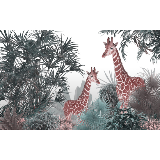 Papel pintado panorámico para niños - Infantil - Jirafas