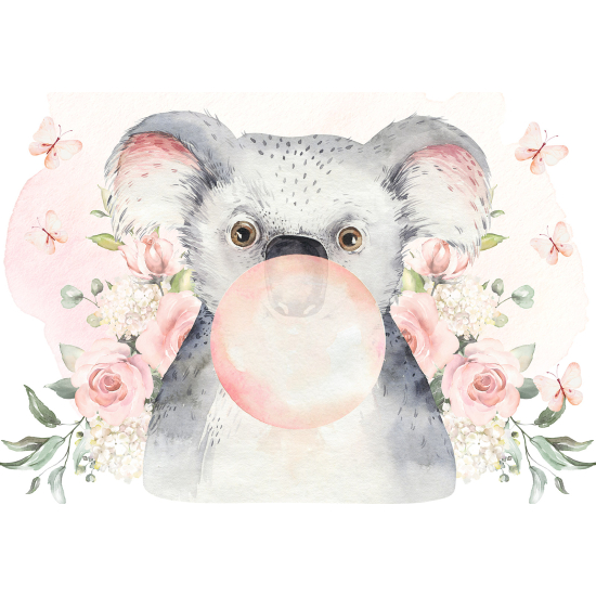 Papel pintado panorámico para niños - Infantil - Koala burbuja