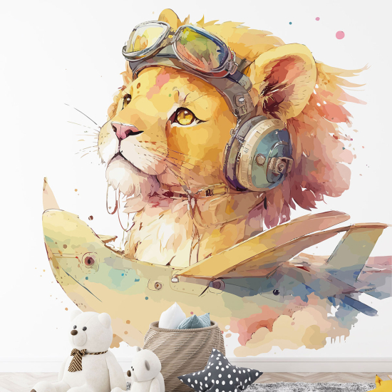 Papel pintado panorámico para niños - Infantil - León