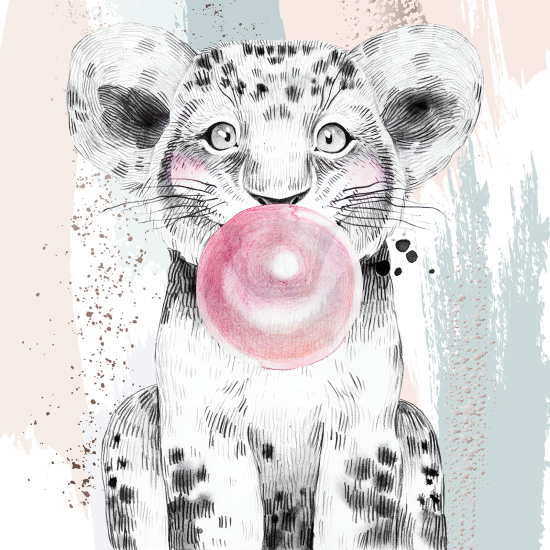 Papel pintado panorámico para niños - Infantil - León Chicle