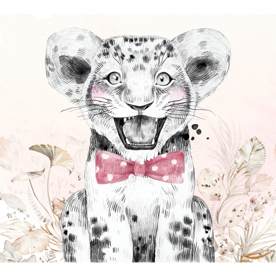 Papel pintado panorámico para niños - Infantil - León Pajarita