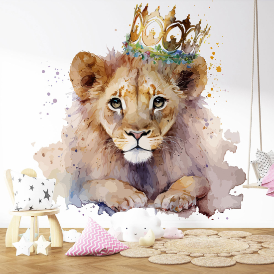 Papel pintado panorámico para niños - Infantil - Leona Corona