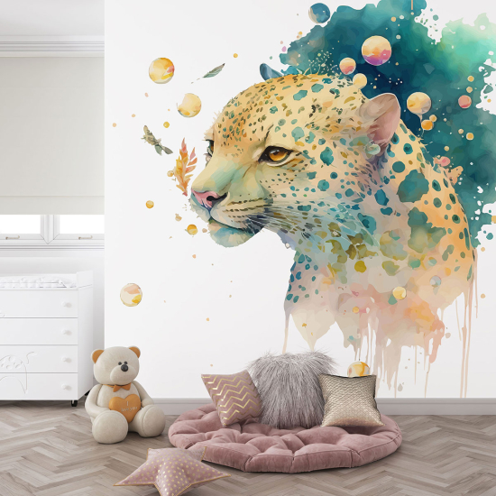 Papel pintado panorámico para niños - Infantil - Leopardo