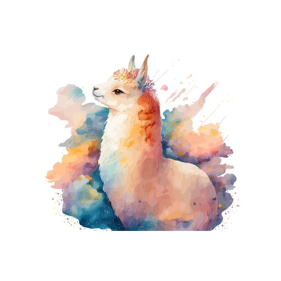 Papel pintado panorámico para niños - Infantil - Llama