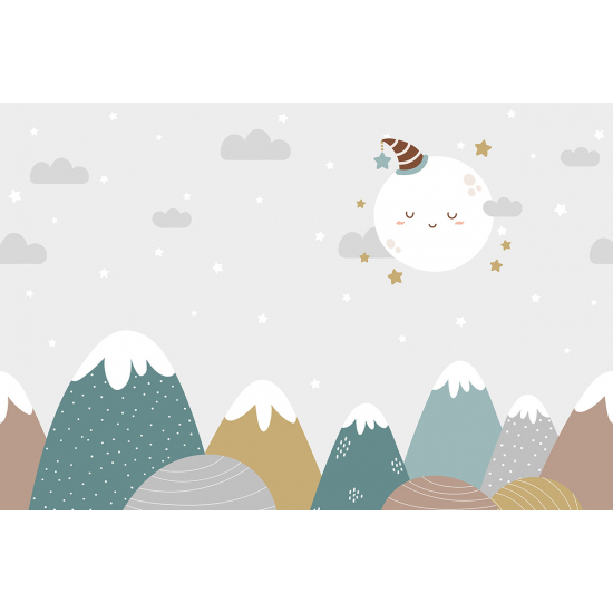 Papel pintado panorámico para niños - Infantil - Luna