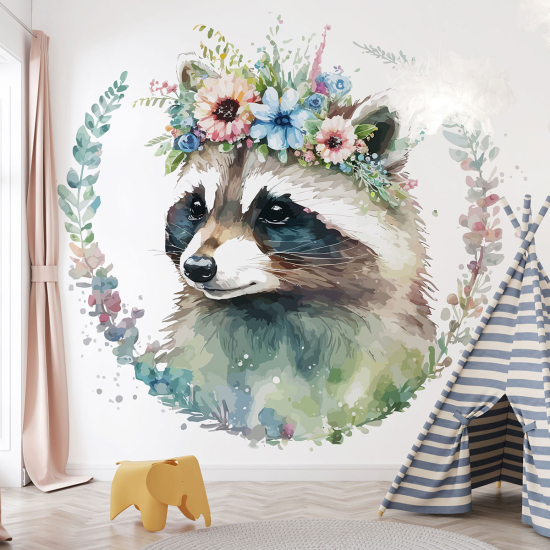 Papel pintado panorámico para niños - Infantil - Mapache