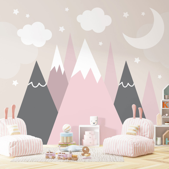 Papel pintado panorámico para niños - Infantil - Montañas