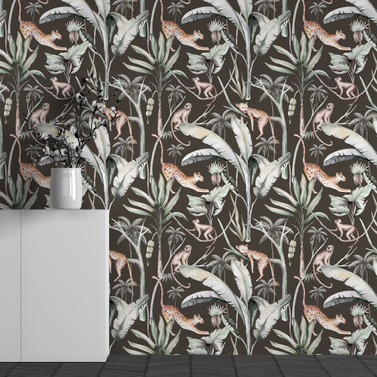 Papel pintado panorámico para niños - Infantil - Motivo Animales
