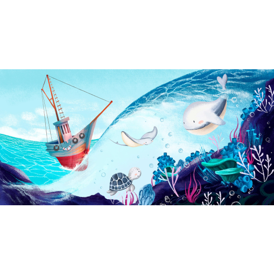 Papel pintado panorámico para niños - Infantil - Océano
