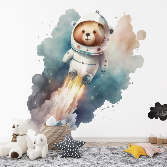 Papel pintado panorámico para niños - Infantil - Oso Astronauta