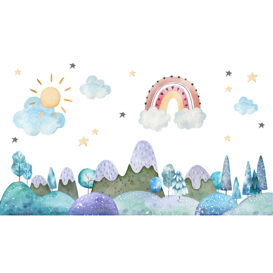 Papel pintado panorámico para niños - Infantil - Paisaje
