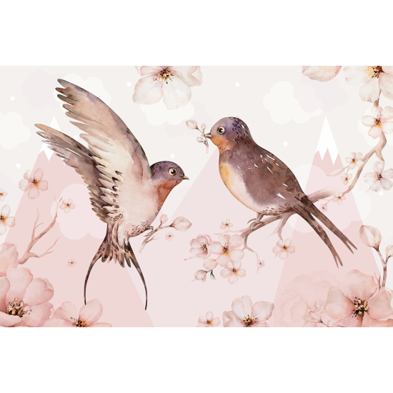 Papel pintado panorámico para niños - Infantil - Pájaros