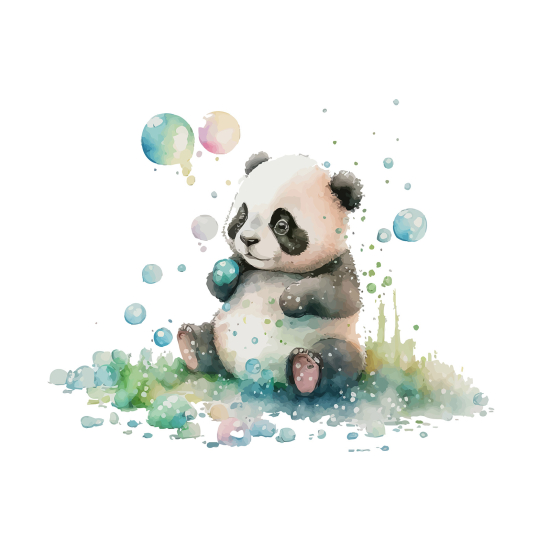 Papel pintado panorámico para niños - Infantil - Panda