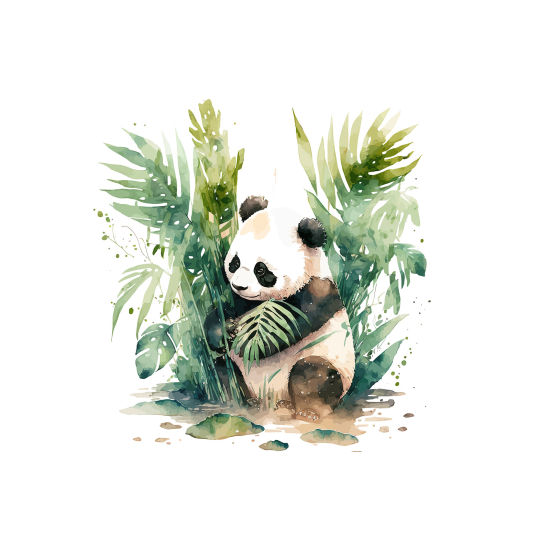 Papel pintado panorámico para niños - Infantil - Panda