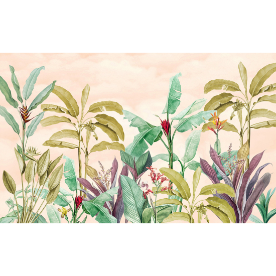 Papel pintado panorámico para niños - Infantil - Plantas Tropicales