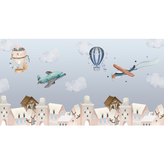 Papel pintado panorámico para niños - Infantil - Pueblo